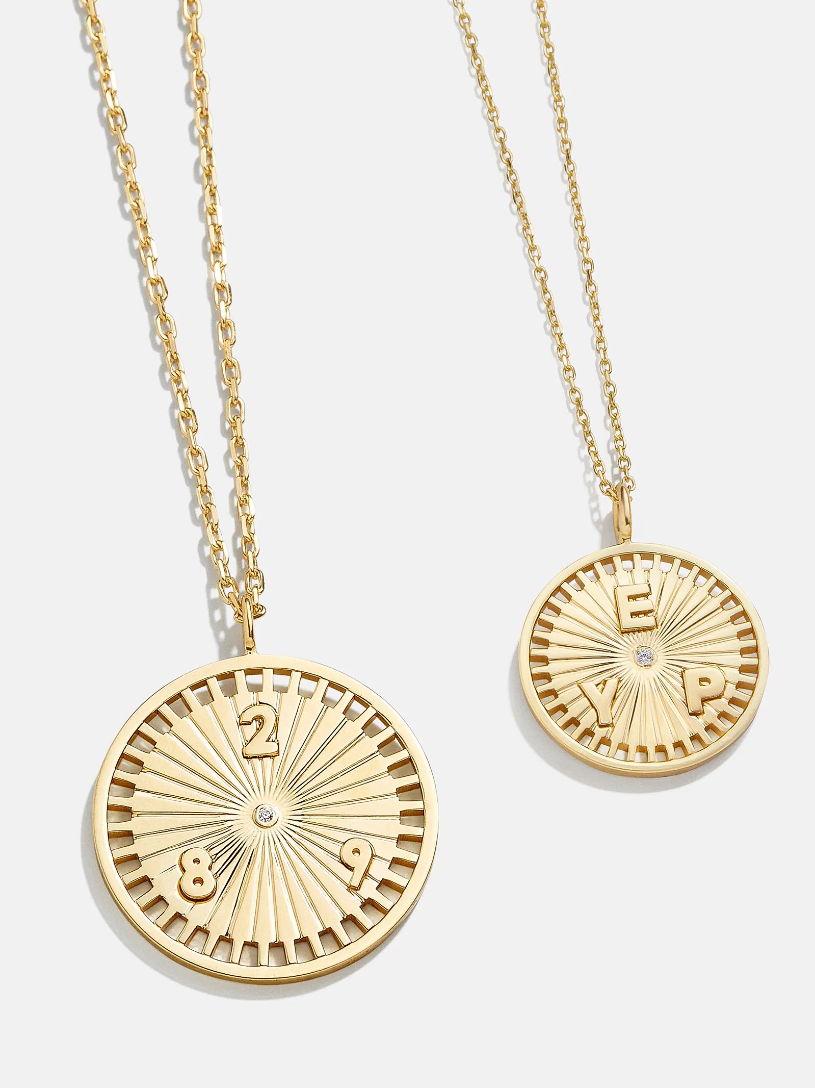 Compass 18K Gold Custom Medallion Necklace - Gold | BaubleBar (US)