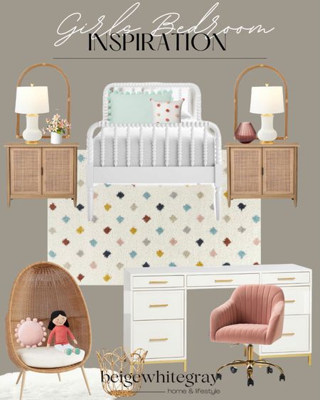Girls bedroom inspiration! This bed is on another level gorgeous and it comes in different colors!! The rug is super cute for a colorful girls room. I love the desk and egg chair. This girl is a combo of high and low pieces. It’s it’s perfect for a little girl who loves color! 

#LTKstyletip #LTKFind #LTKhome
