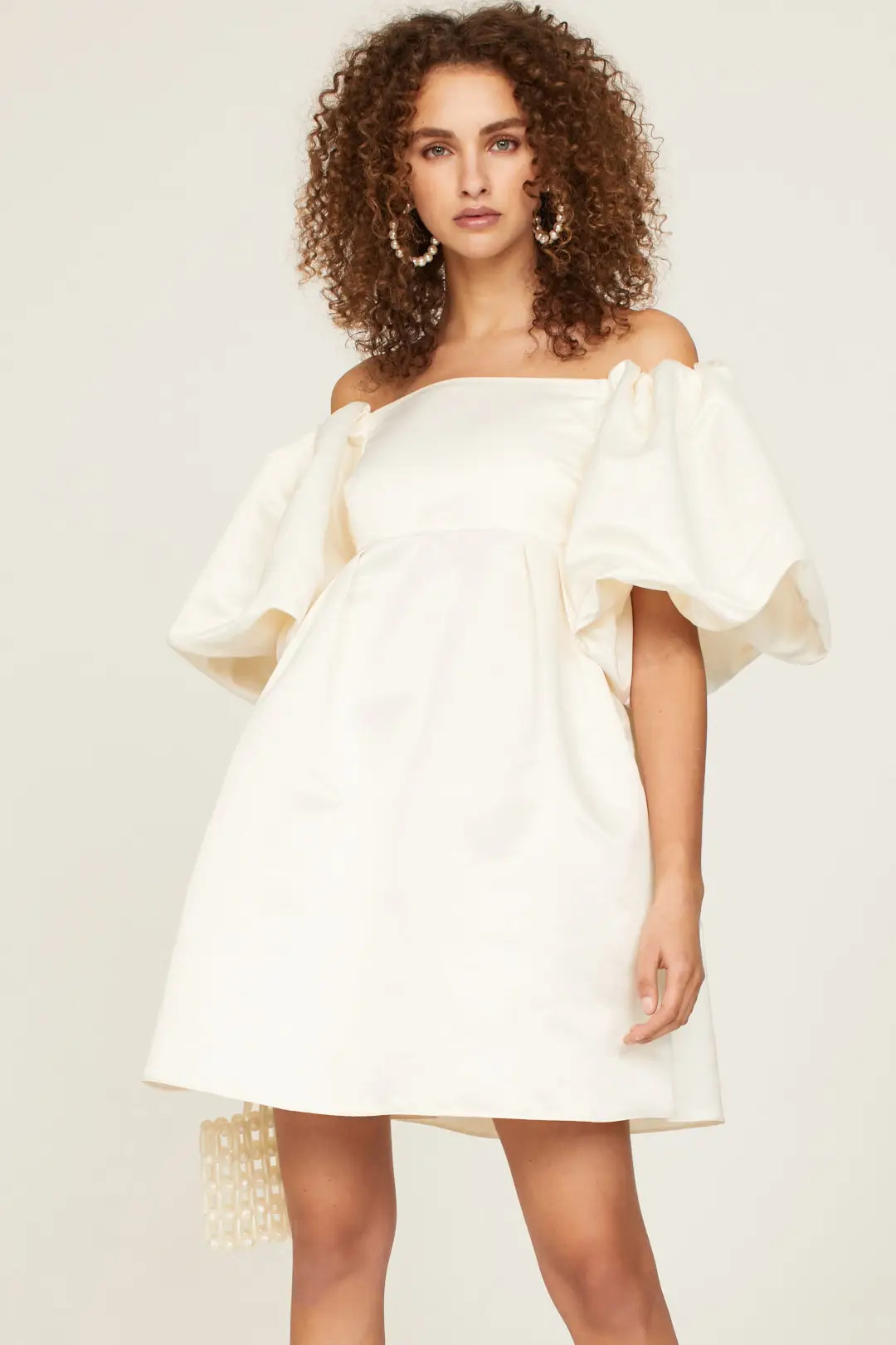 White Satin Mini Dress | Rent the Runway