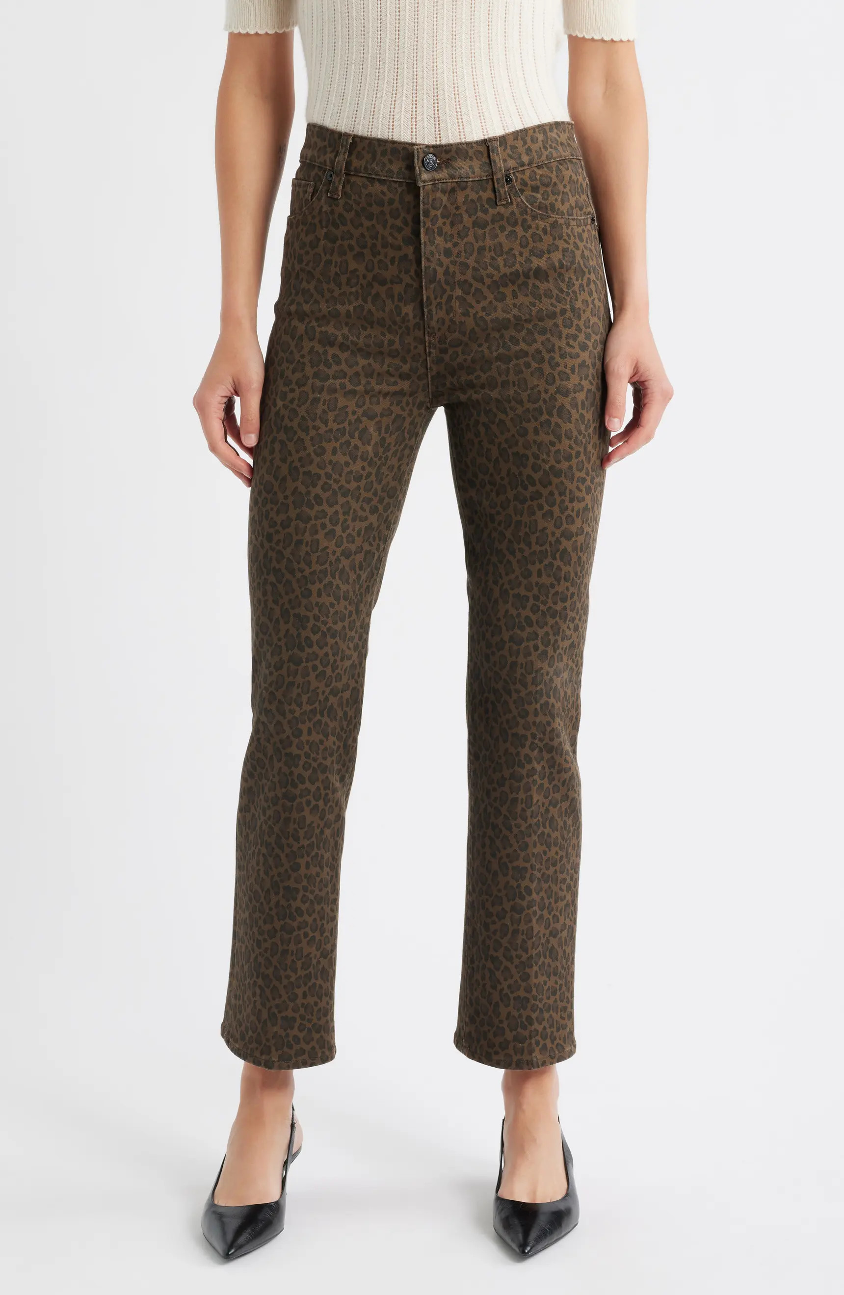 Le Sleek High Waist Ankle Straight Leg Jeans | Nordstrom
