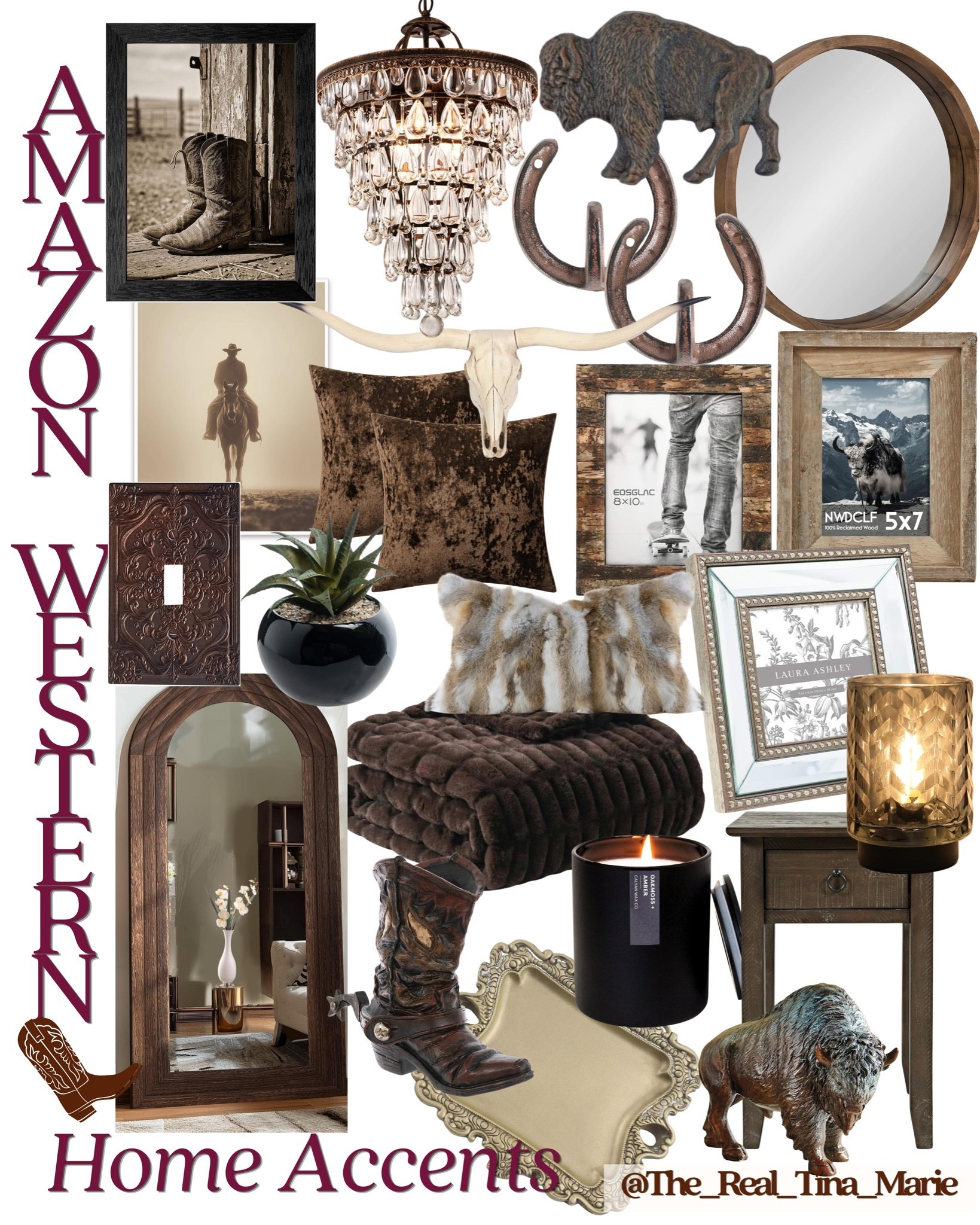 Excuse me y’all. My love for rustic glam decor is showing 🤎🖤 

#elevatedwestern #westerndecor #rustic #rusticglam #amazonhome