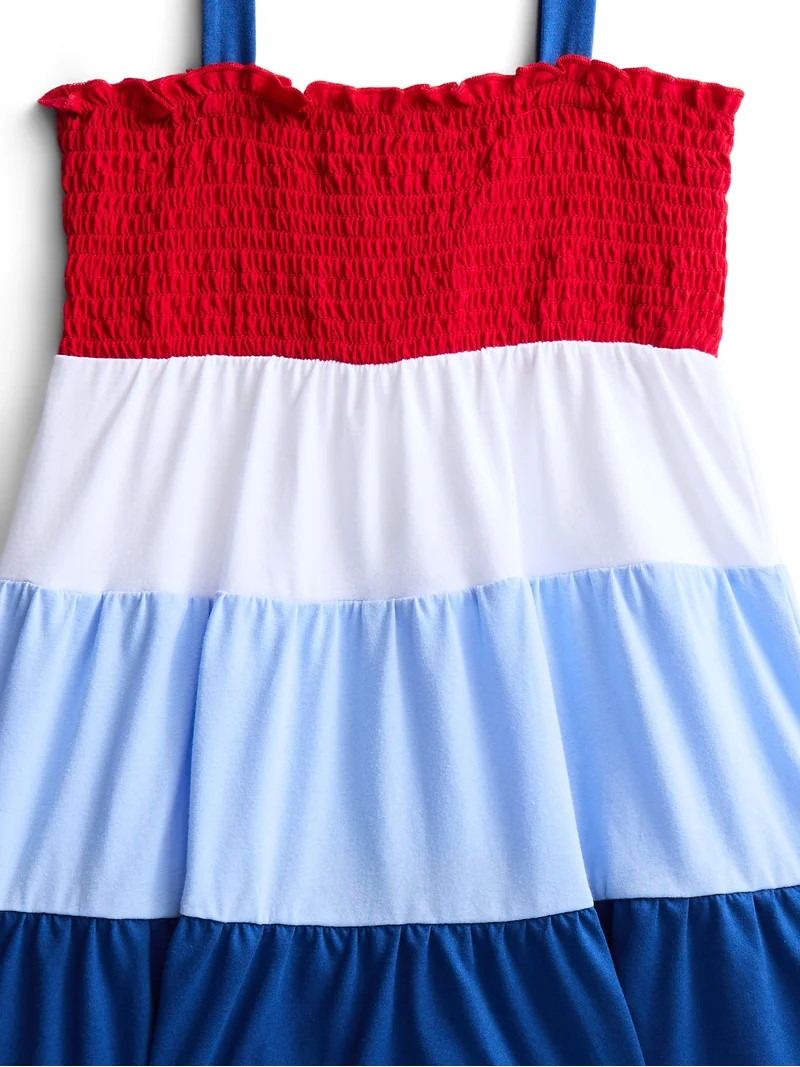 Fourth of July Girls Americana Smocked Dress from Way To Celebrate, Sizes 4-18 | Walmart (US)