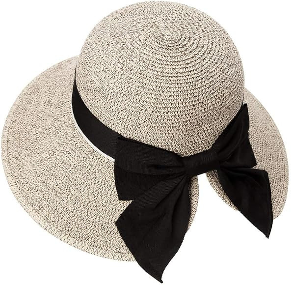 Siggi Ladies Floppy Summer Sun Beach Straw Hats Accessories UPF 50 Crushable Wide Brim 56-58cm co... | Amazon (CA)