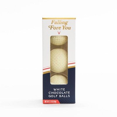 Maud Borup Falling Fore You Valentine's Day White Chocolate Golf Balls - 2.1oz | Target