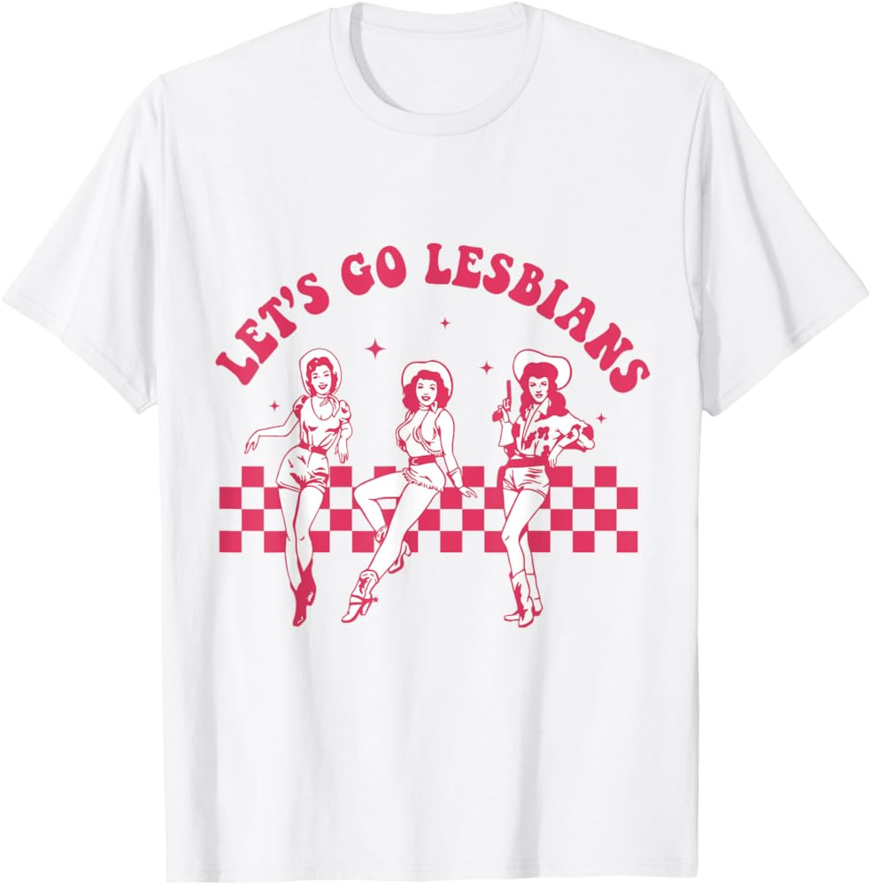 Let's Go Lesbians Subtle Lesbian Live Laugh Lesbian LGBTQ T-Shirt | Amazon (US)