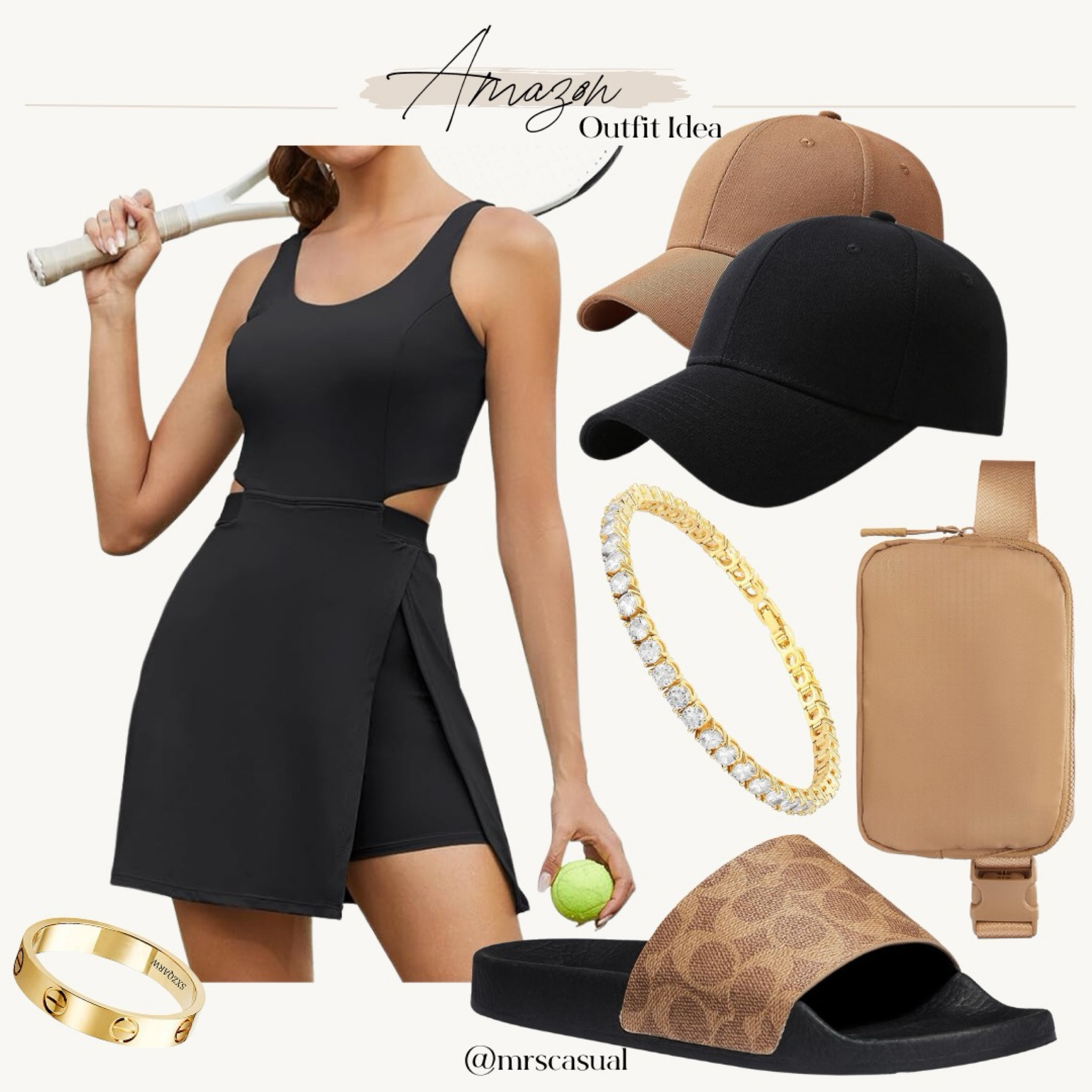 Tennis dress from Amazon for summer 🙌🏻 

#LTKfindsunder100 #LTKshoecrush #LTKfindsunder50