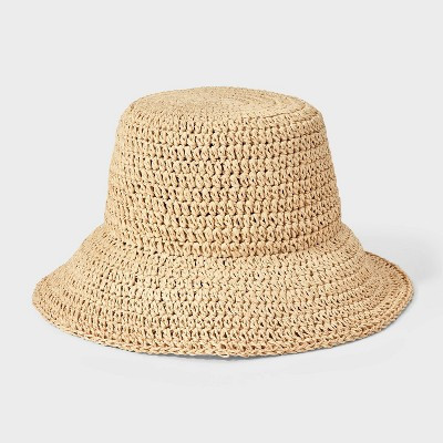 Straw Bucket Hat - Universal Thread™ Off-White S/M | Target