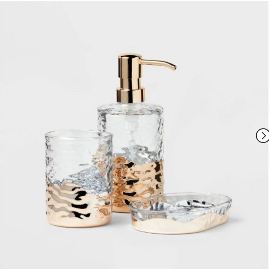 3 PC bath bundle set| soap dispenser 