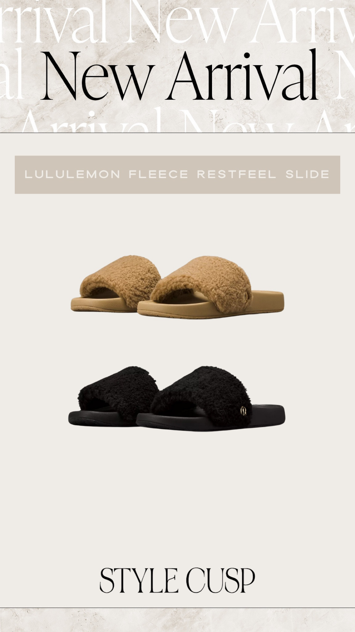 Lululemon New Arrival! Fleece Restfeel Slide

Cozy slipper, gift for her, Christmas gift, stocking stuffer, loungewear 

#LTKActive #LTKTravel #LTKStyleTip