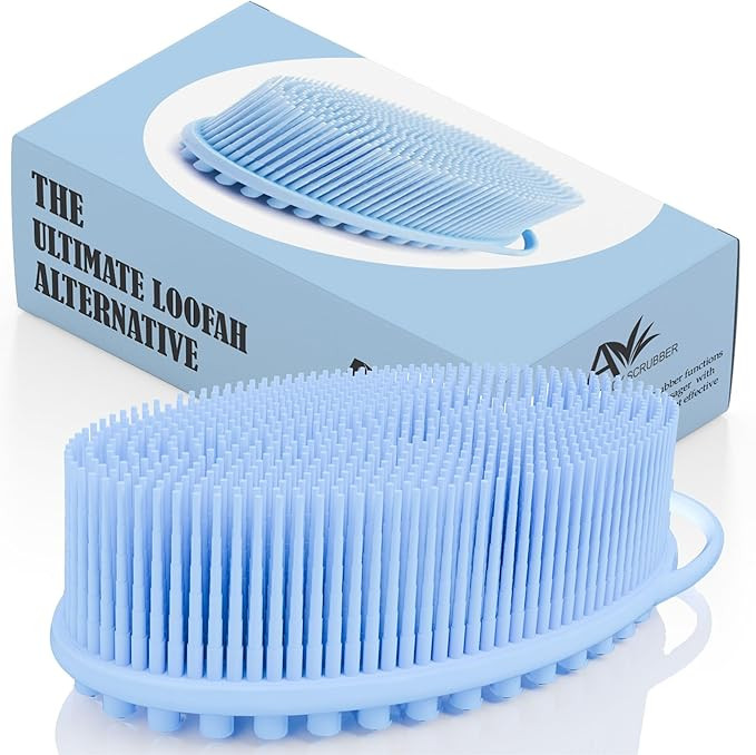 Avilana Silicone Body Scrubber – Gentle Shower Brush & Loofah Alternative – Silver-Infused Op... | Amazon (US)
