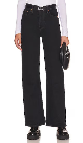 LEVI'S Ribcage Wide in Black. - size 32 | Revolve Clothing (Global)