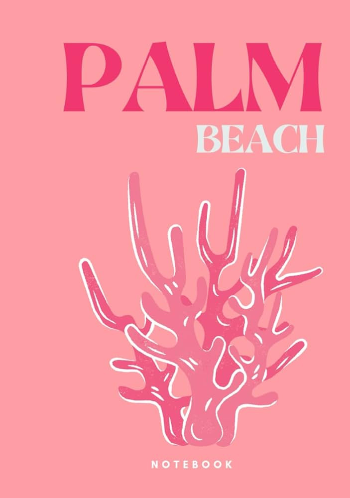 Palm Beach NOTEBOOK: : Pink and Coral Coffee table style composition notebook with 130 pages | B5... | Amazon (US)