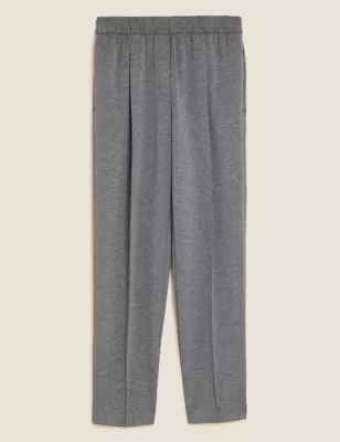 Jersey Tapered Ankle Grazer Trousers | M&S Collection | M&S | Marks & Spencer (UK)