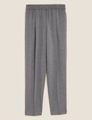 Jersey Tapered Ankle Grazer Trousers | Marks & Spencer (UK)