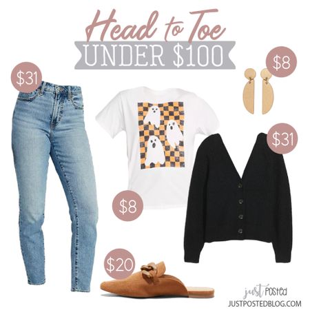 Loving this cute Head to toe look for Halloween! The tee is on sale fir only $8, and the shoes drop in price when you click the Circle offer. The cardigan and jeans drop in price when you add them to your cart! These earrings are also on sale for only $6 right now! 

#LTKsalealert #LTKfindsunder100 #LTKSeasonal