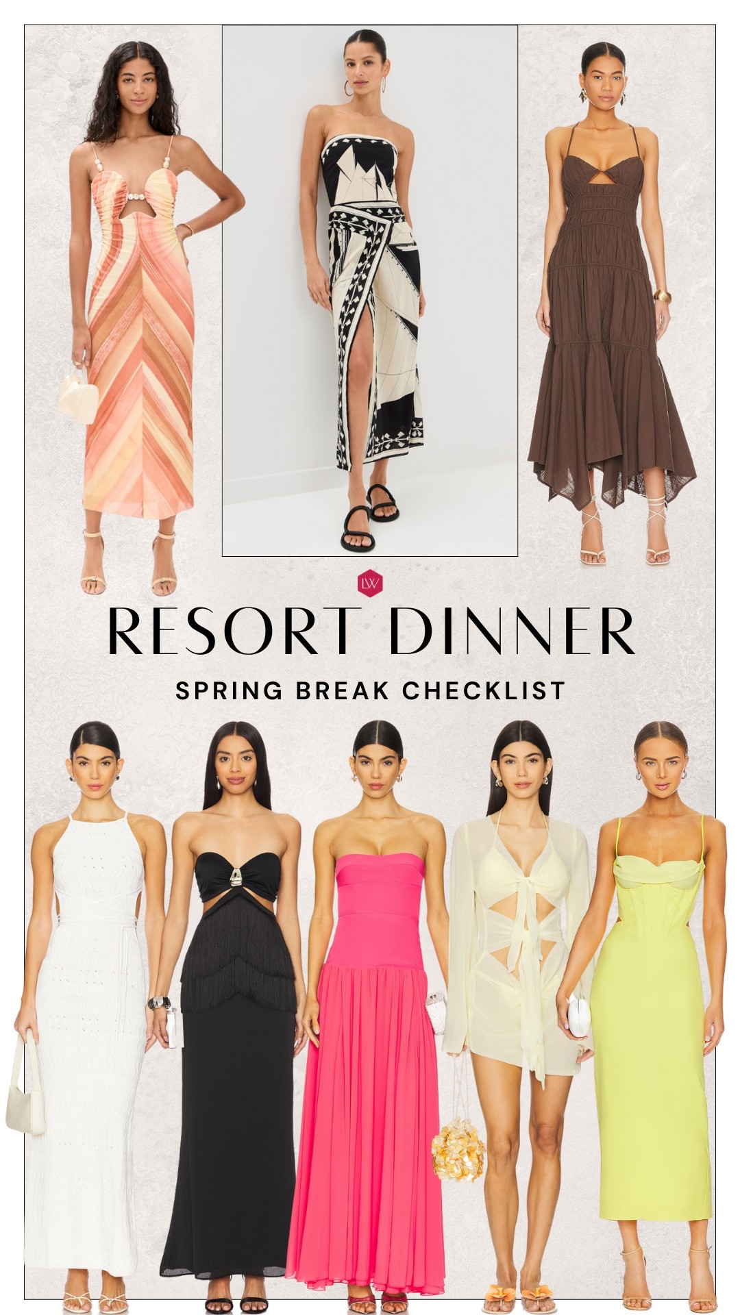 Spring Break Checklist- Resort Dinner dresses I’m loving at every price! 🌴
use CODE: HAPPY20 at revolve for 20% off SITEWIDE!

#LTKSeasonal #LTKSpringSale #LTKStyleTip