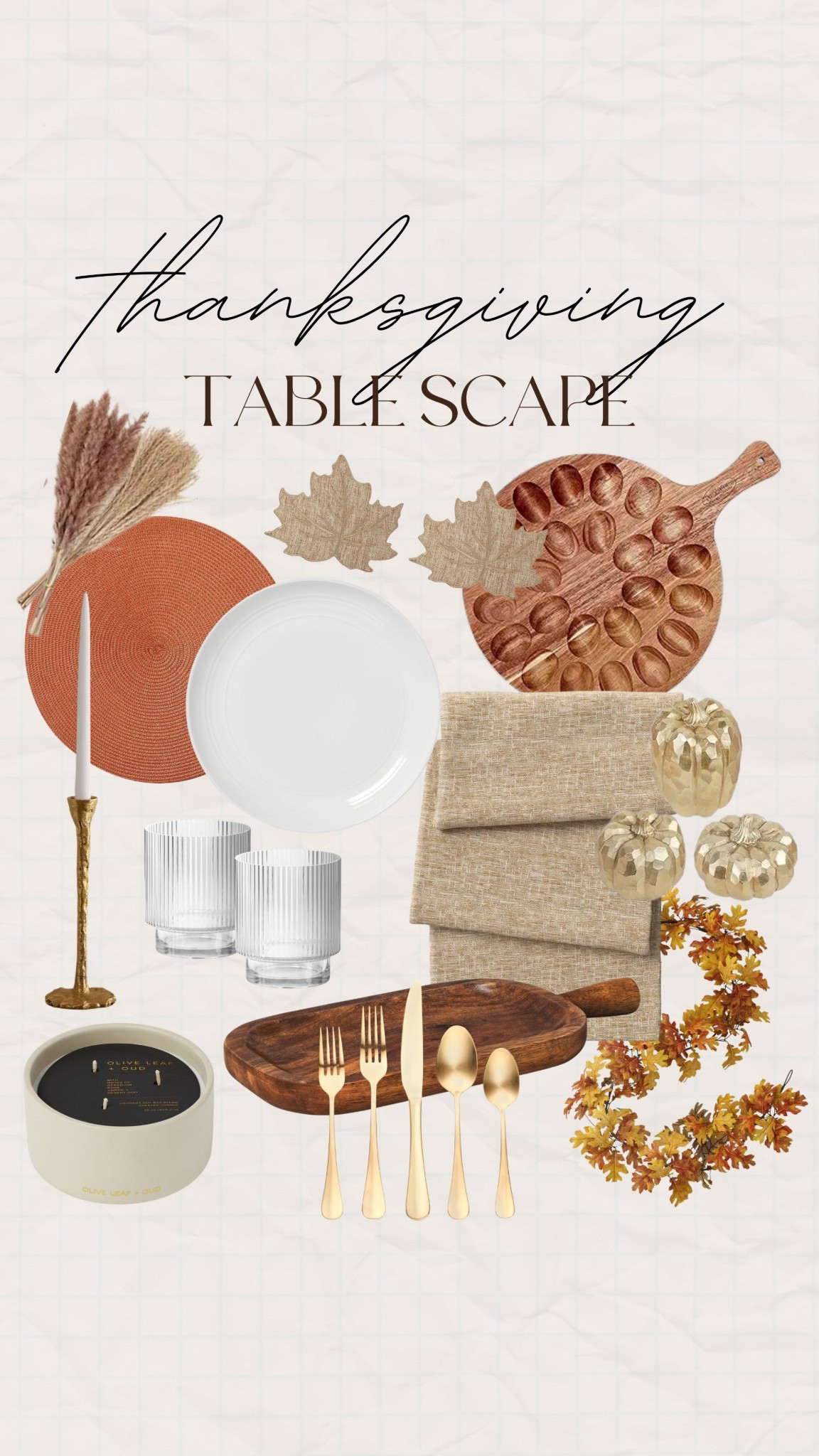 Thanksgiving table scape!

thanksgiving, table scape, table setting, target home decor, holiday home finds, affordable home decor

#LTKHome #LTKHoliday #LTKFindsUnder50