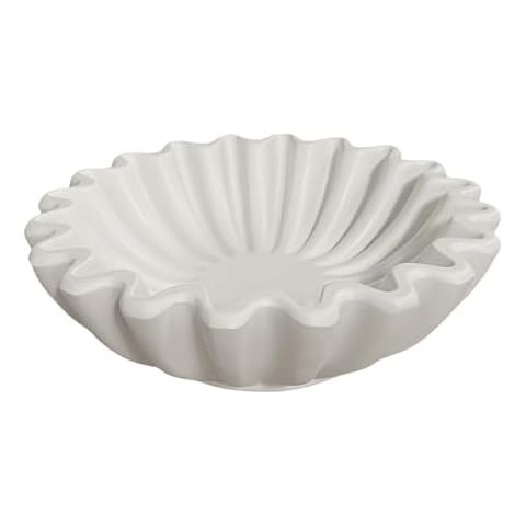 Nico Fluted Ruffle Decorative Bowl - Home Decor Accents for Living Room Styling Coffee Table Book... | Amazon (US)