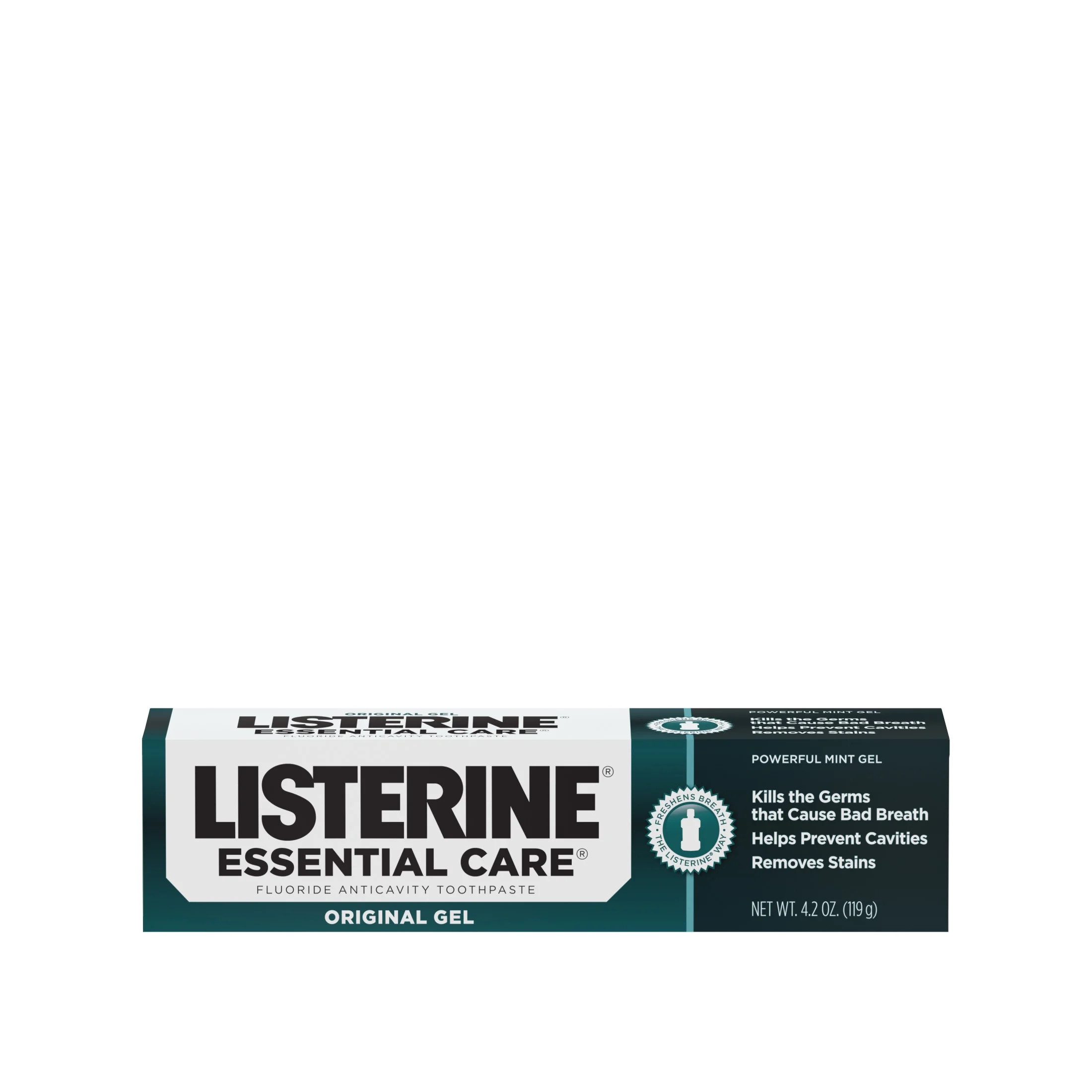Listerine Essential Care Original Gel Fluoride Mint Toothpaste Oral Care, 4.2 oz | Walmart (US)