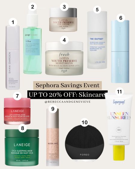 My go to skincare products on sale at Sephora! Use code SAVENOW for 20% off for Rouge, 15% off for Vib and 10% off for Insider members🔥
-
Sephora sale. Savings event. Skincare routing. Beauty products. Laneige. Shani Darden. G.tox. The outset. Sunscreen. Foreo. Sale alert


#LTKBeautySale #LTKsalealert #LTKunder100