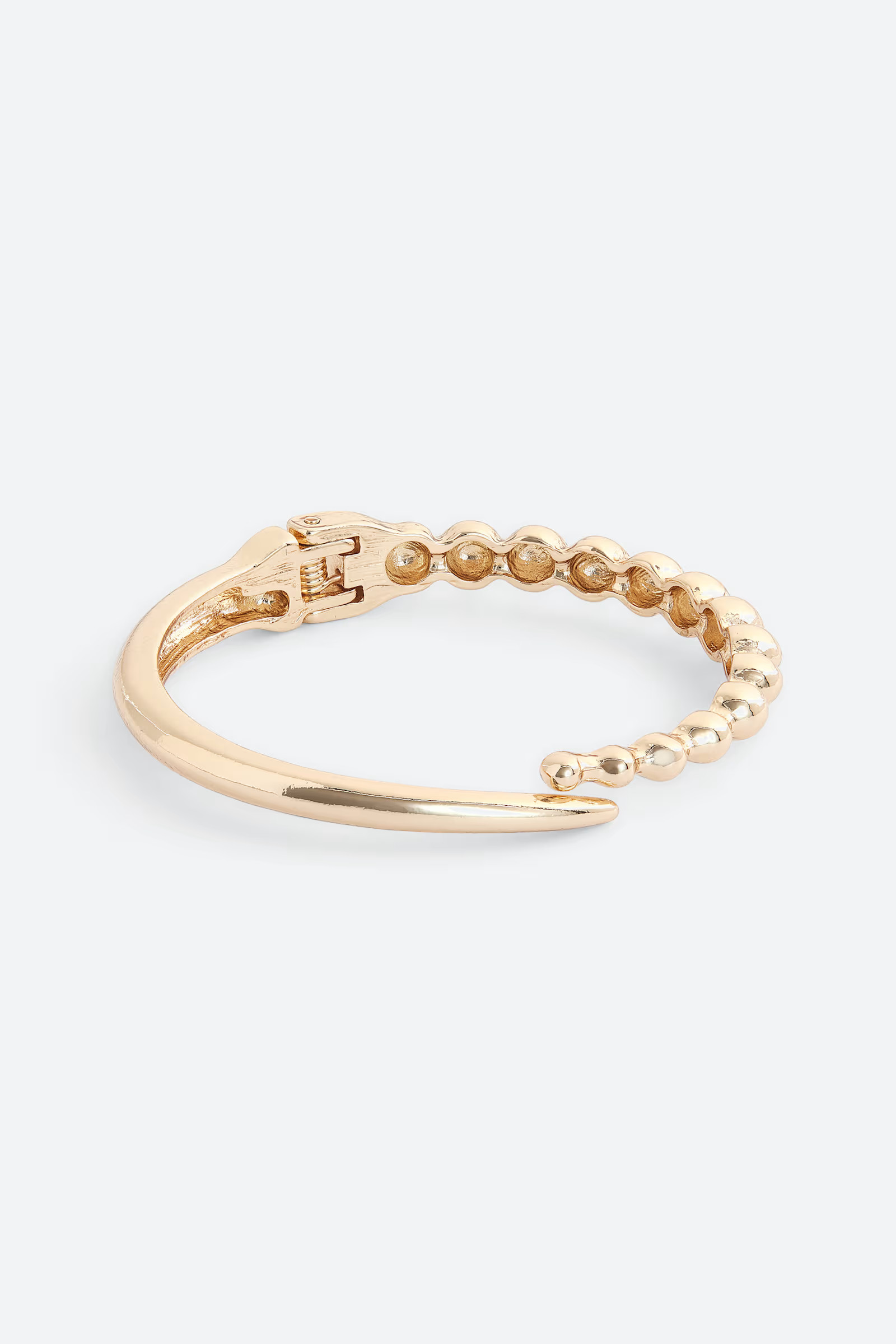 Gold Polished Textured Hinge Bangle Bracelet | Stitch Fix
