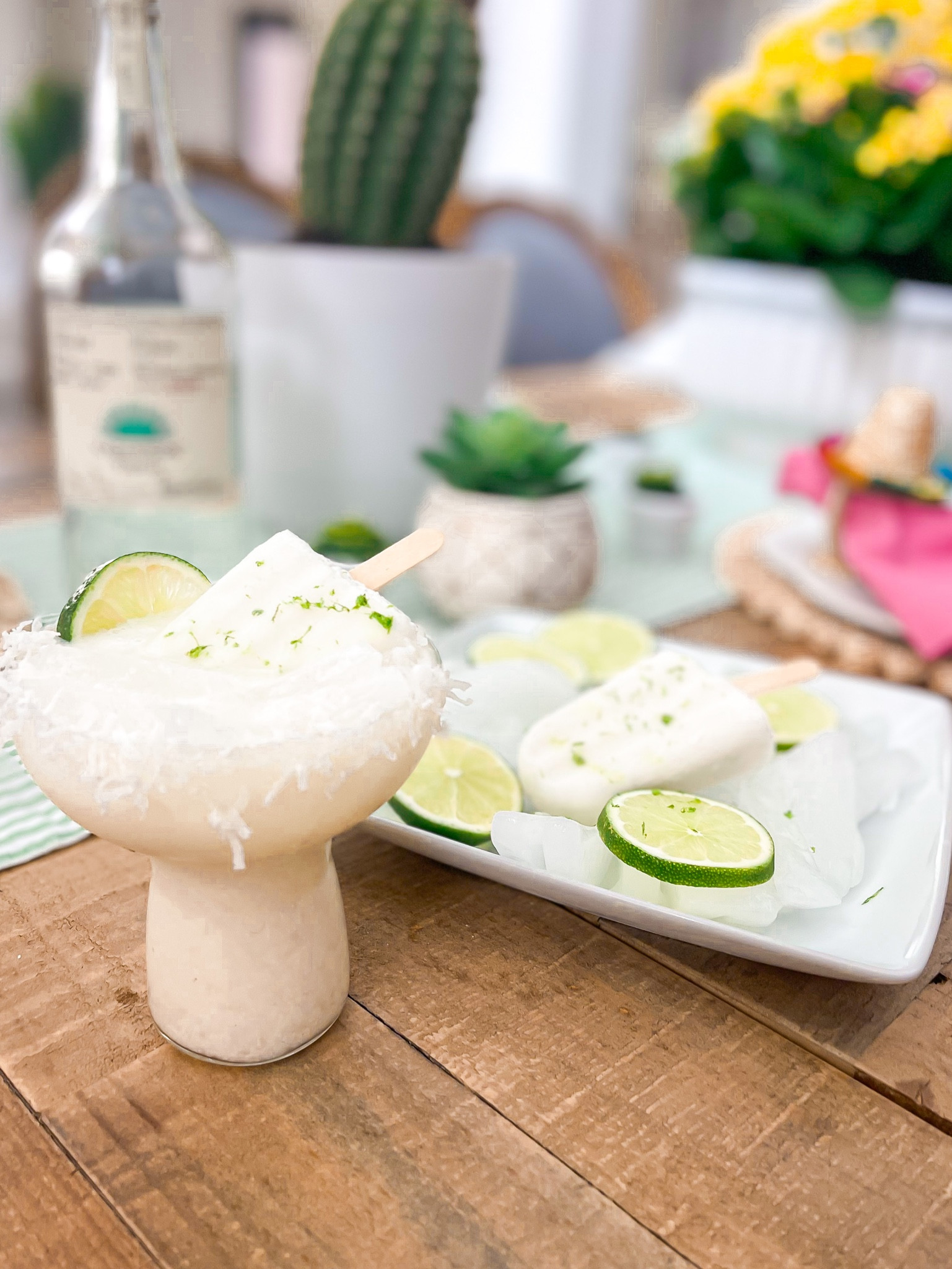 coconut margarita with a coconut lime popsicle! Perfect for summer or Cinco de Mayo! I found these cute stemless margarita glasses on Amazon and also found the popsicle molds on Amazon too 

#LTKsalealert #LTKunder50 #LTKhome