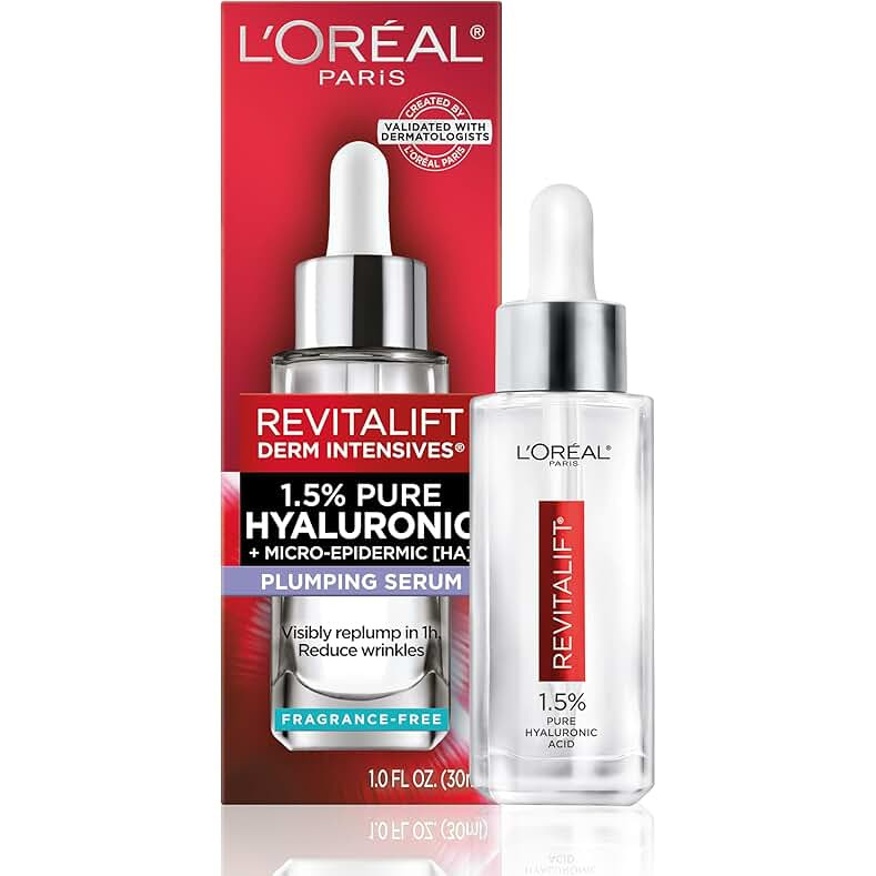 L'Oreal Paris Revitalift 1.5% Pure Hyaluronic Acid Face Serum, | Amazon (US)