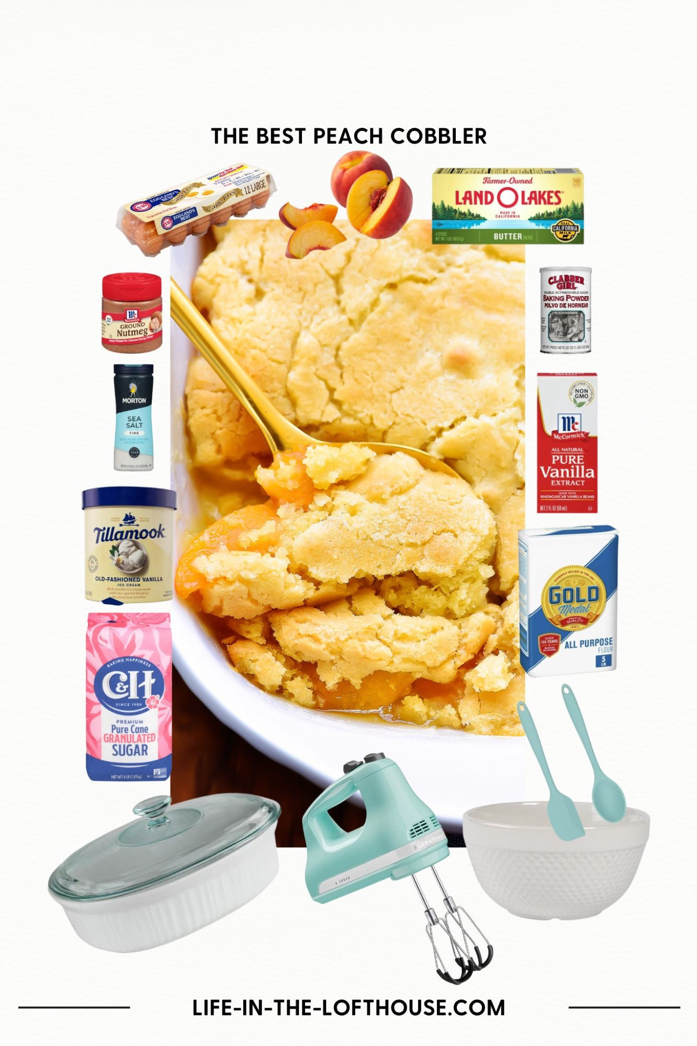 Absolutely the best peach cobbler out there! Must try!  Everything you need is linked here! Full recipe at https://life-in-the-lofthouse.com/best-peach-cobbler/
Ingredients, recipes, groceries, Walmart 

#LTKhome #LTKfamily