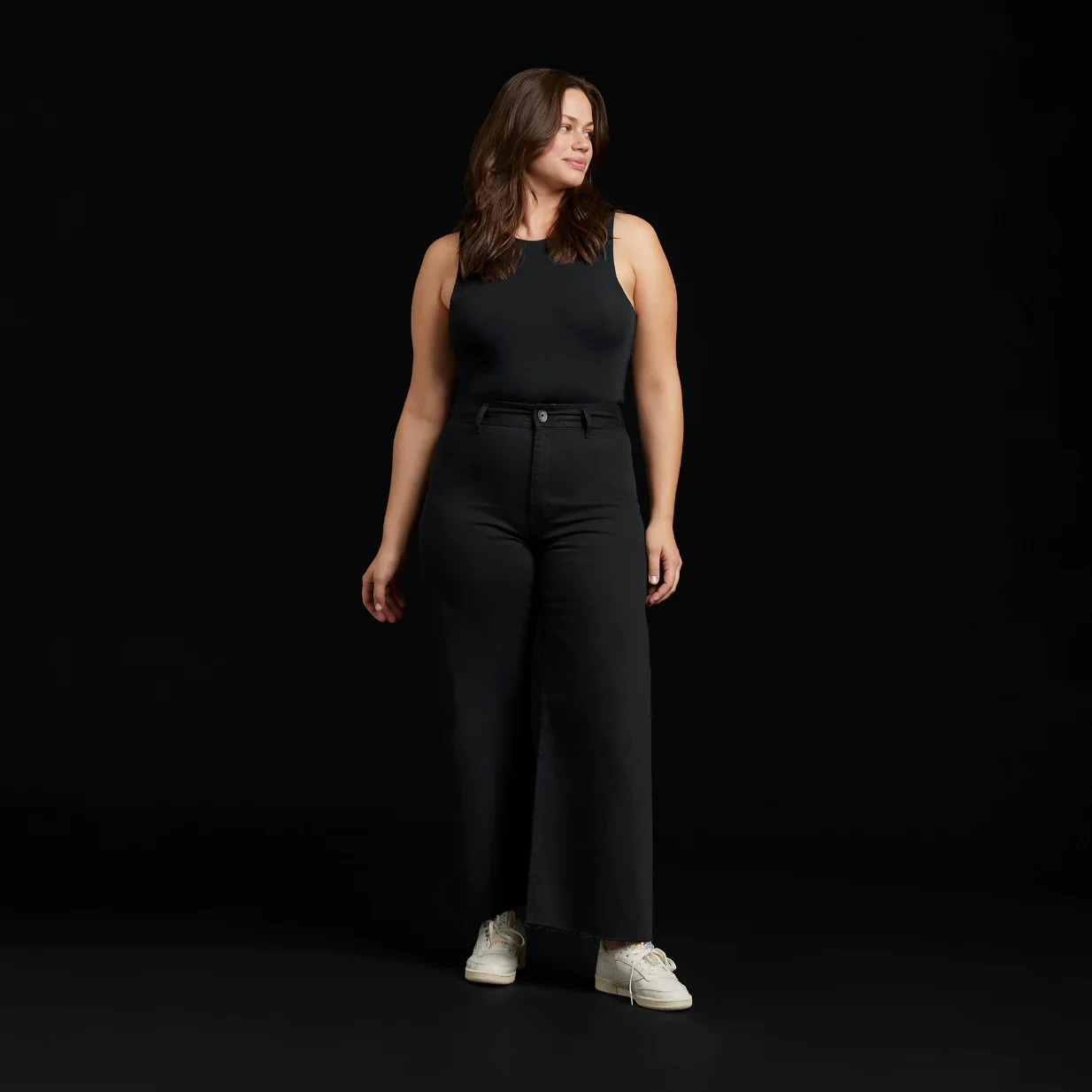 Women's Classic Crew Tank Bodysuit - Black - nuuds | nuuds