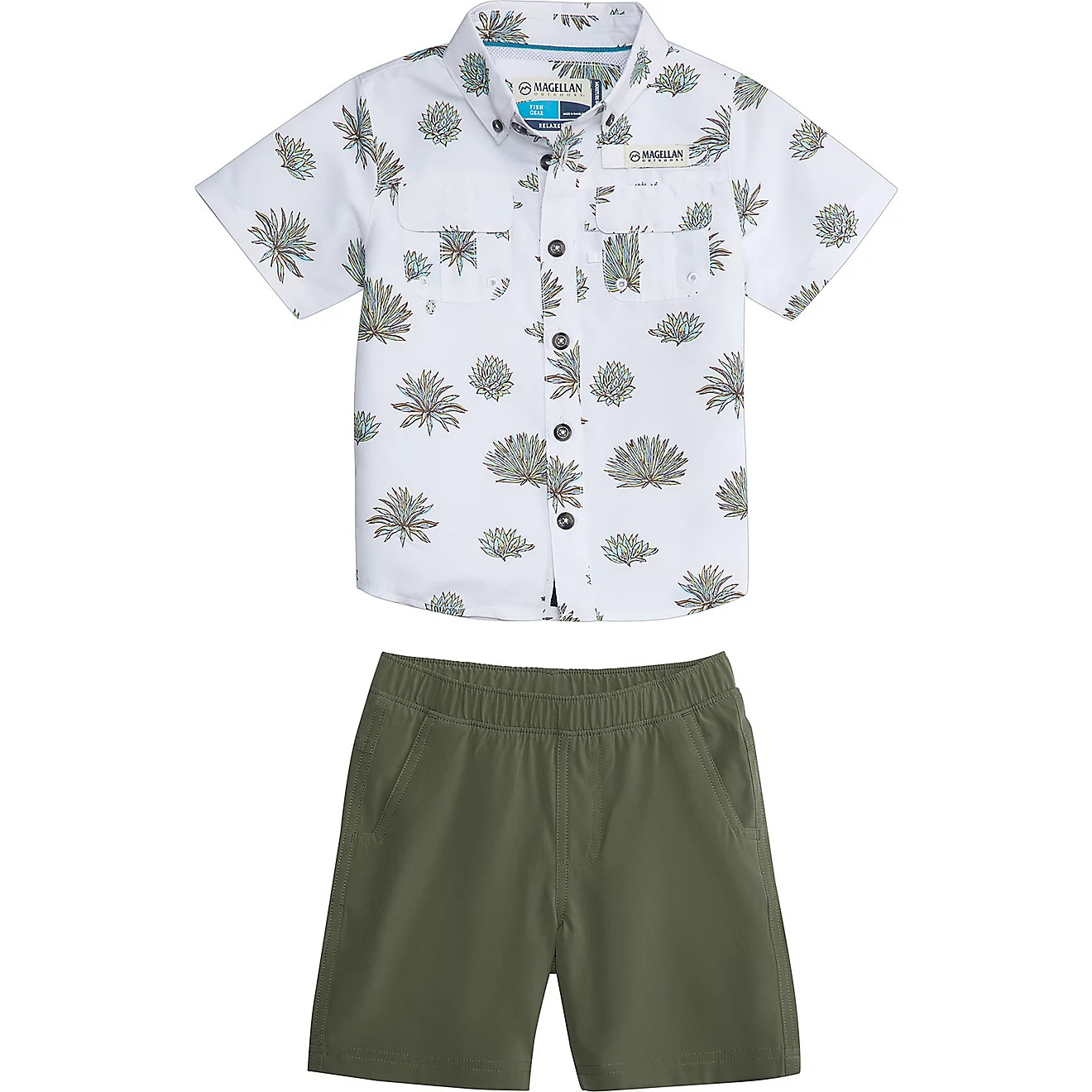 Magellan Outdoors Toddler Boys' Laguna Madre Print Shirt and Shorts Set | Academy | Academy Sports + Outdoors
