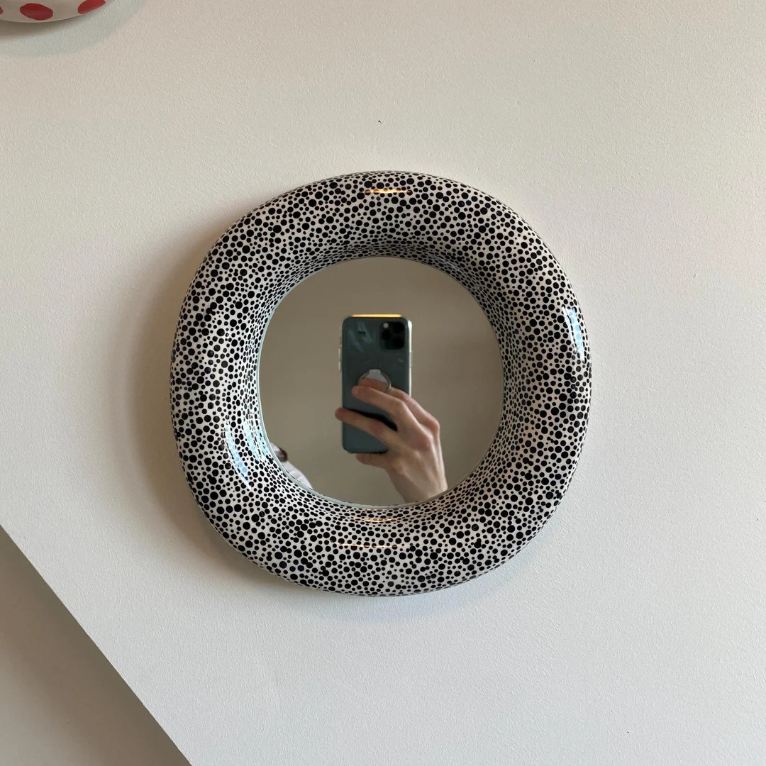 Small wall mirror Ceramic mirror Funky mirror Handmade mirror Ceramic wall art | Etsy (US)
