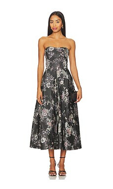 V. Chapman Hazel Dress in Black Lilibet Brocade from Revolve.com | Revolve Clothing (Global)