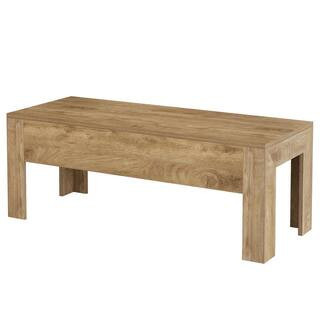 Moronia 63 in. Light Brown Engineered Wood Rectangular Executive Computer Desk with 4 Legs for Home Office | The Home Depot
