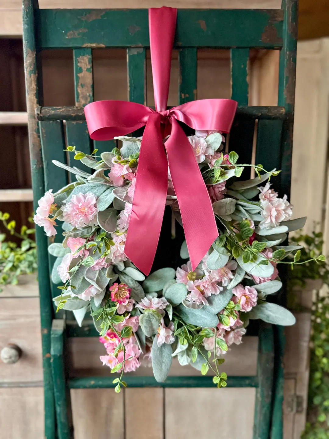 Pink Wreath, Cherry Blossom Wreath, Easter Wreath, Spring Wreath, Mothers Day Gift, Summer Wreath... | Etsy (US)