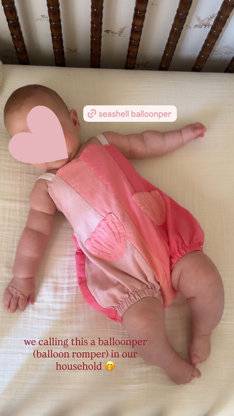 Baker's seashell balloon romper -- on sale today too! 🐚 

 #LTKgrwm #LTKootd #LTKBaby
