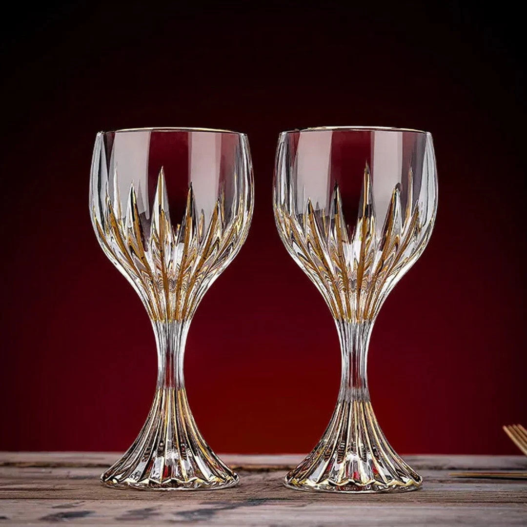 Crystal Glass Wine Glass High-end Lead-free Crystal Glass Wine Glass Goblet Wine Set Tableware We... | Etsy (US)