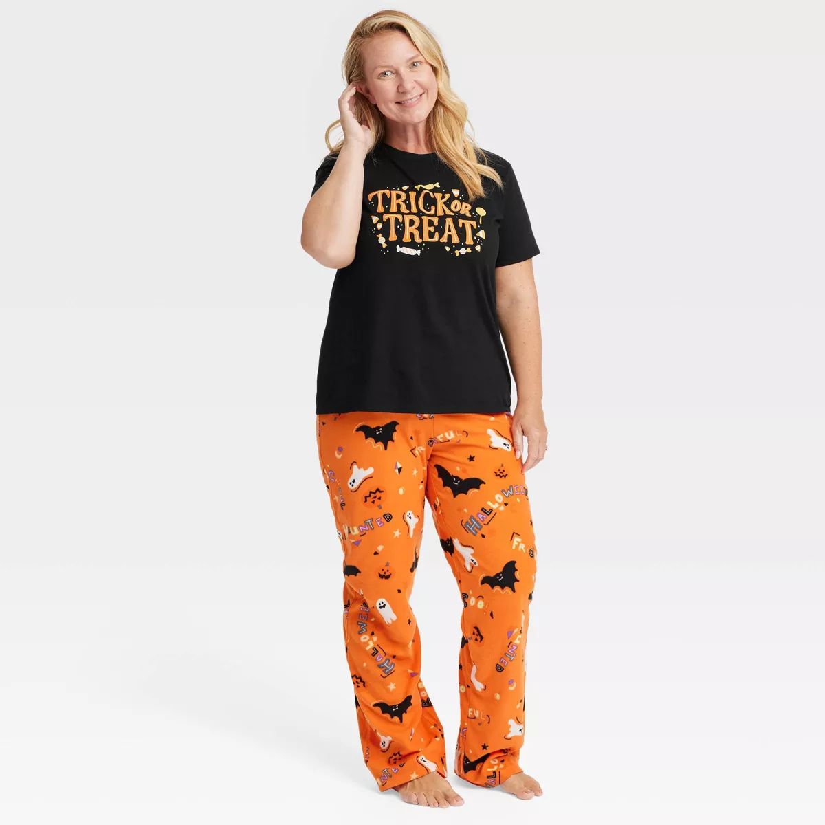 Women's Halloween Matching Family Pajama Pants - Hyde & EEK! Boutique™ Orange | Target