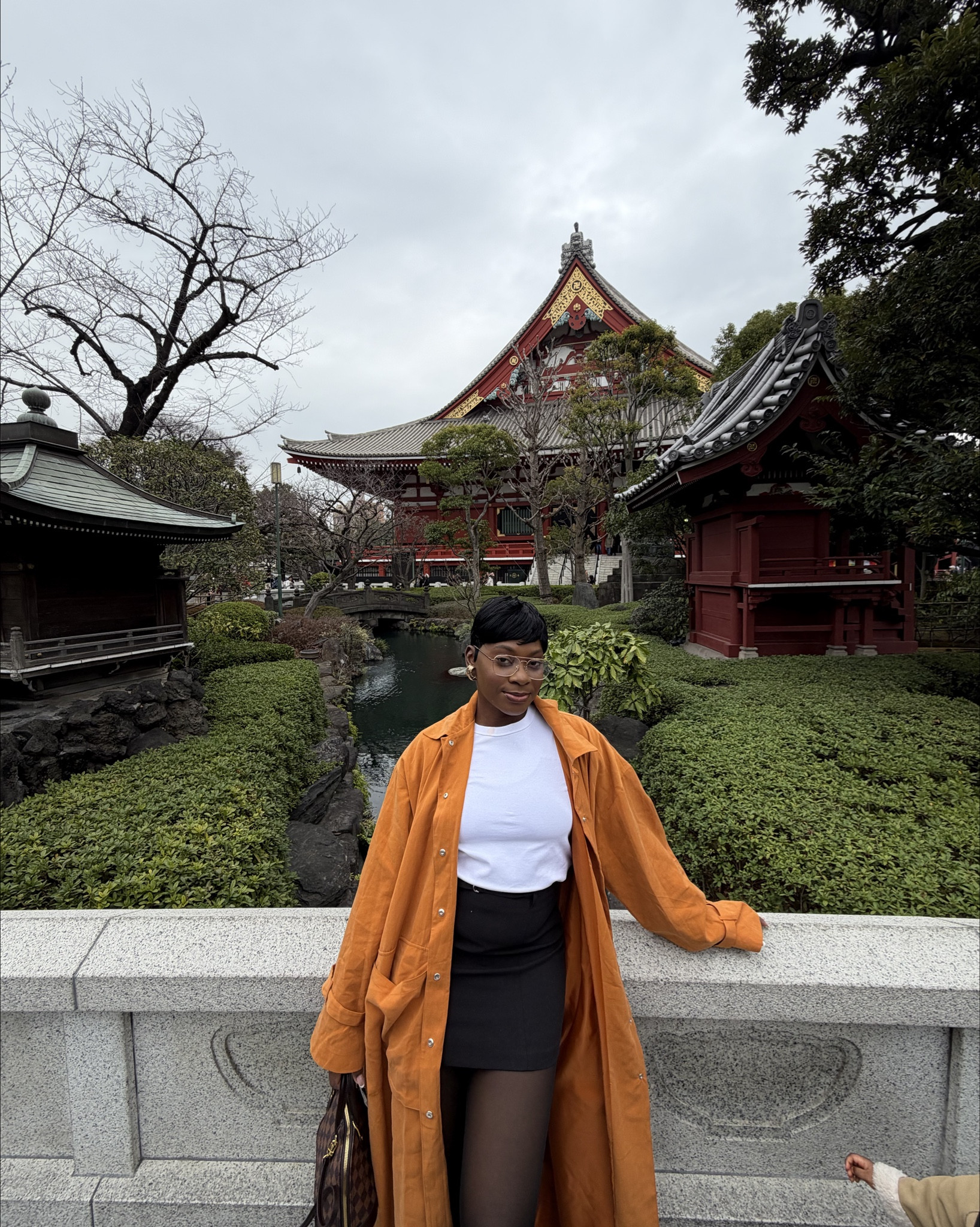This orange utility jacket is the star of the show. I couldn't decide if I wanted it closed or open but either way, it was a nice pop of color on an otherwise gloomy day in Tokyo. Recommend  

#LTKtravel