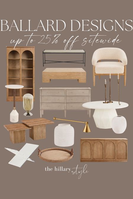 Ballard designs up to 25% off sitewide!

Home decor. Furniture. Cabinets coffee table. Accent chair. Dining table. Sideboard. Tray. Dresser. Vase. 

#LTKstyletip #LTKsalealert #LTKhome