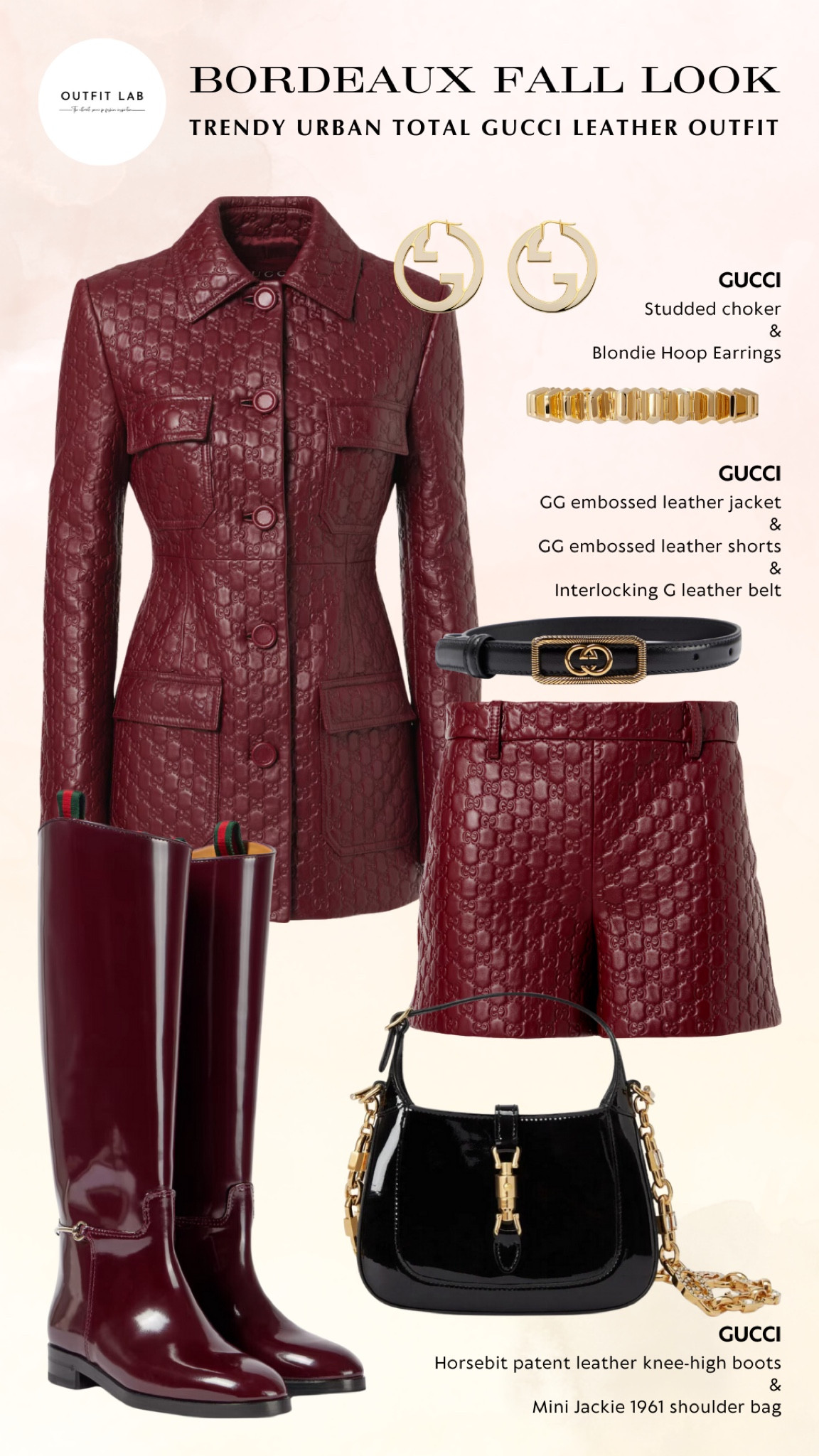 Trendy Urban Total Gucci Leather Outfit: Bordeaux Fall Look – Shop Now!

Step into fall with this trendy urban total Gucci leather outfit in rich Bordeaux tones. Featuring a sleek Gucci leather jacket and matching shorts, complemented by a stylish bag and boots for a chic, coordinated look. Complete the ensemble with a Gucci belt, earrings, and choker to add a touch of luxury and boldness. Perfect for making a statement this season, this outfit brings urban edge and elegance together. Shop now to elevate your fall wardrobe!

#LTKSeasonal #LTKStyleTip #LTKShoeCrush