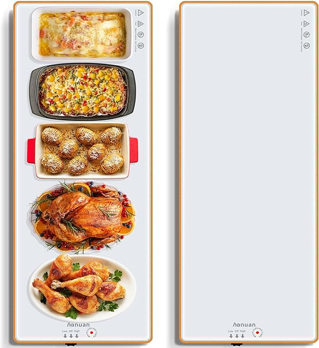 Warming Trays for Buffets Party (Extra Long 40"x12"), Warming Mat for Food with Thermostat & Full... | Amazon (US)