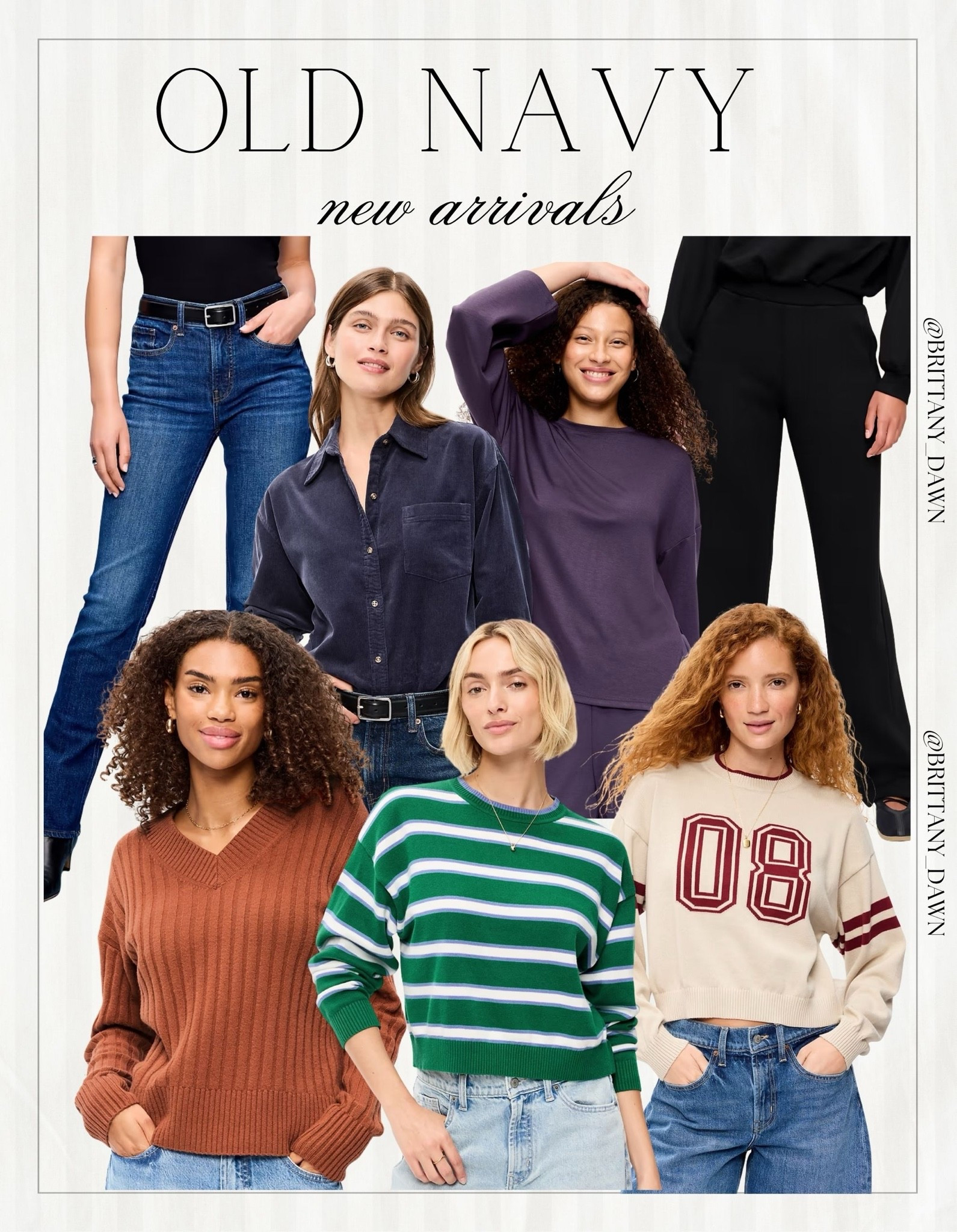 Fresh fall looks just dropped! 🍂 
Old Navy's newest collection is packed with must-have wardrobe staples, from classic dark-wash denim and cozy ribbed sweaters to trendy varsity knits.

Whether you're dressing up a corduroy button-down or keeping it casual in a striped sweater, these pieces deliver effortless everyday style. ✨

#OldNavyStyle #OldNavyHaul #FallOutfitInspo #EverydayFashion #LTKunder50 #SweaterWeather #CasualChic #OOTD #AffordableStyle #WardrobeStaples

#LTKootd