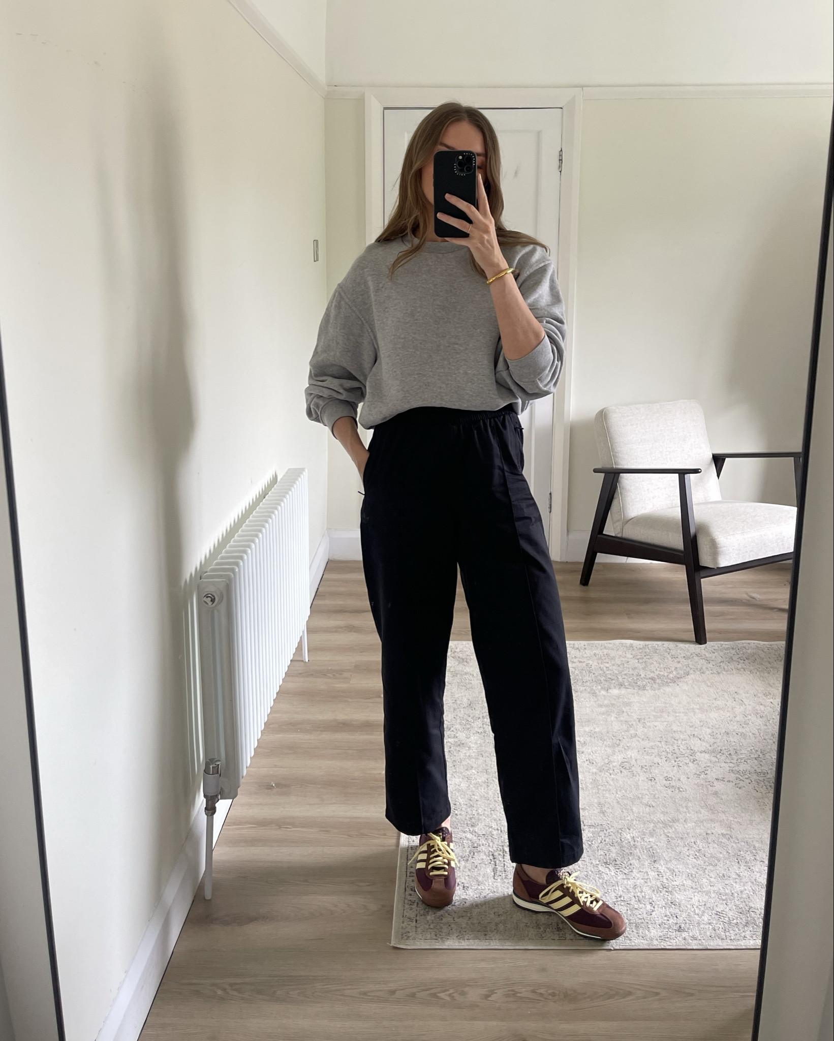 ad. Styling the Adidas SL 72 OG Trainers 
Wearing them with an oversized grey sweatshirt 
2XS in the adidas originals pintuck black trousers (gender neutral)  I’m 5ft 6 for an idea of the length 
Adidas originals SL 72 trainers in maroon/brown/yellow, the perfect autumn/winter trainers 




#LTKeurope #LTKuk #LTKshoes