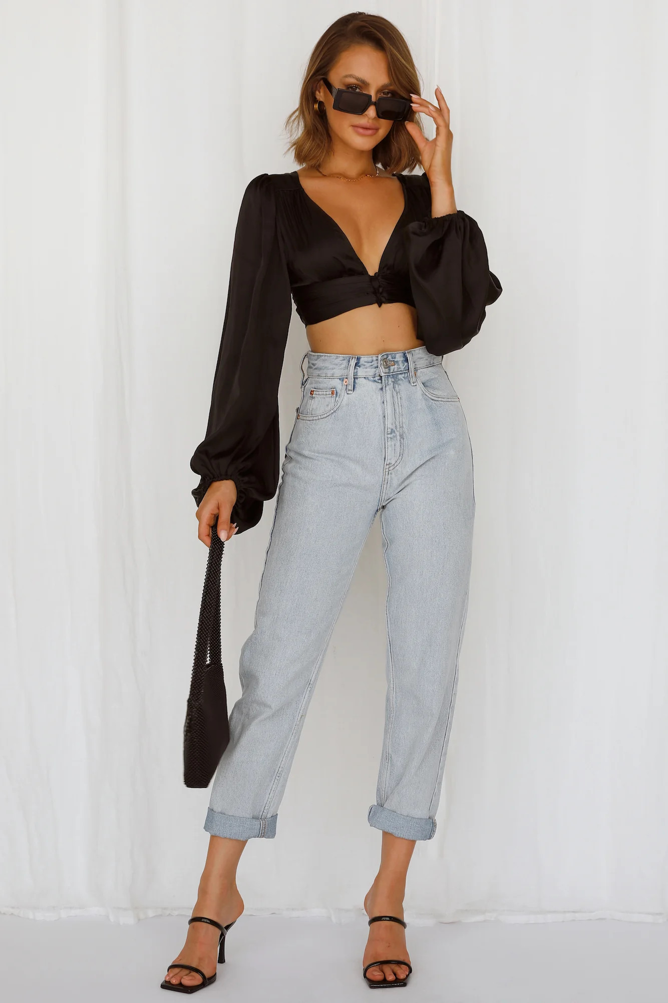 Roman Ruler Crop Black | Hello Molly (AU)