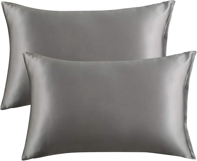 Bedsure Satin Pillowcase for Hair and Skin, 2-Pack - Standard Size (20x26 inches) Pillow Cases - ... | Amazon (US)