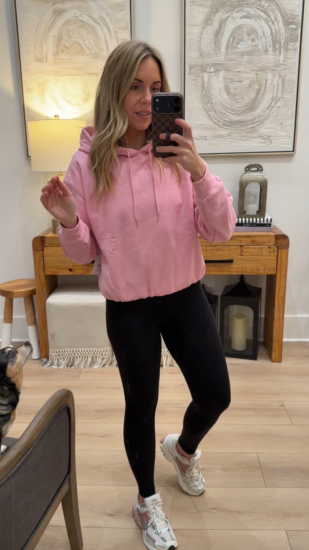 Wearing my true size small in both! Nikes are 8.5 and I’m a 8-8.5.

#LTKValentine #LTKActive