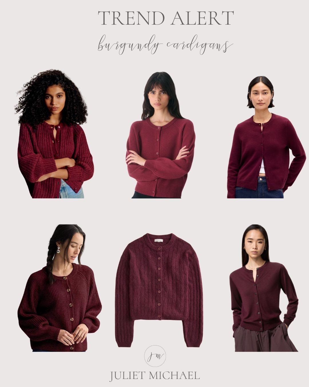 Burgundy cardigans trend alert 

#LTKGiftGuide #LTKHoliday #LTKOver40