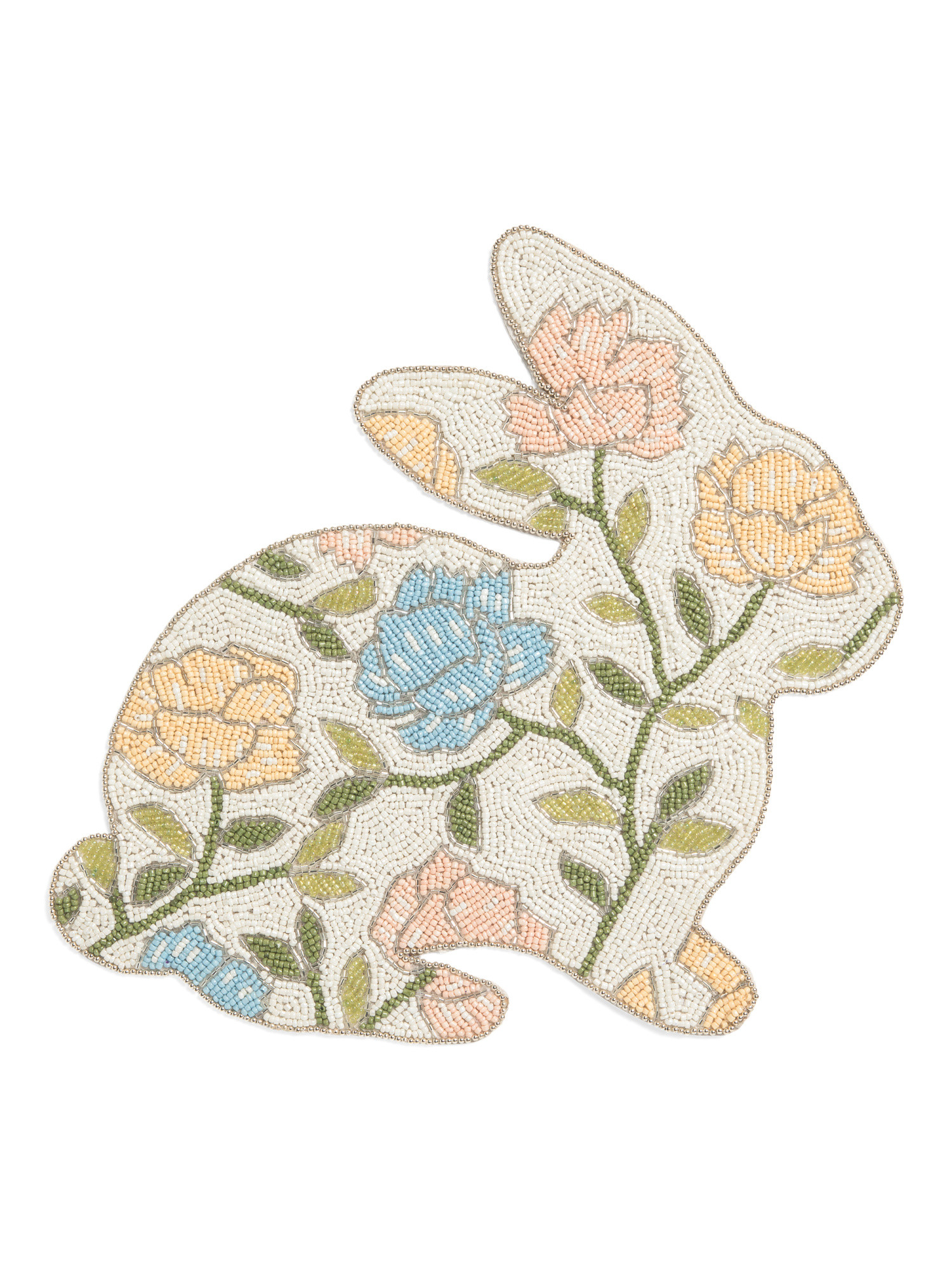 Figural Floral Bunny Beaded Placemat | TJ Maxx