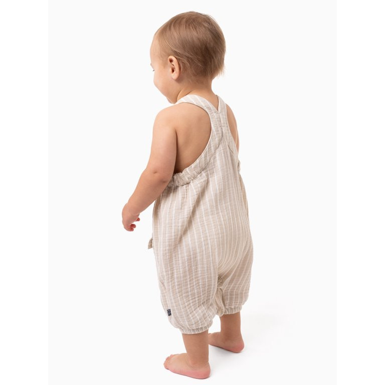 Modern Moments by Gerber Baby Boy Sleeveless Romper with Shoulder Straps, Sizes 0/3M - 24M | Walmart (US)