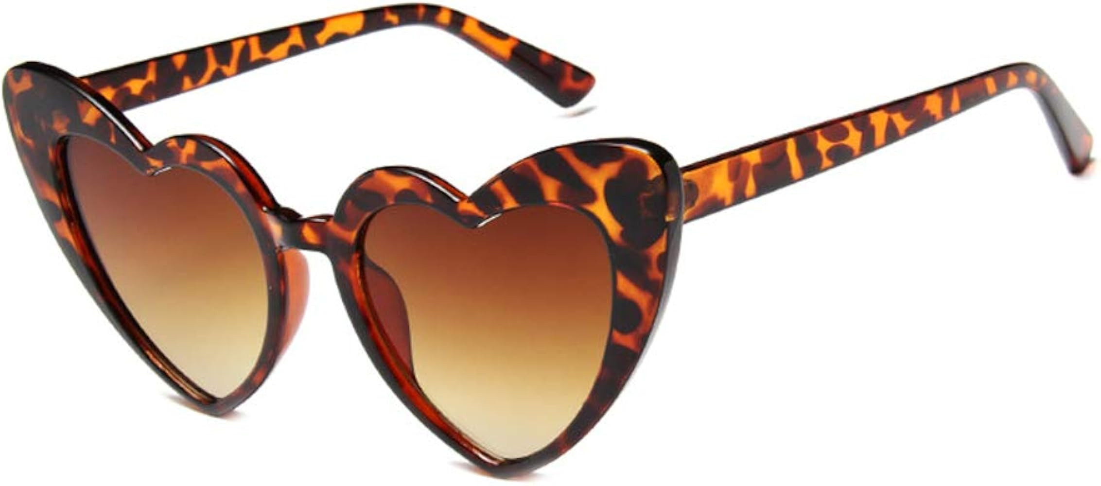 JUSLINK Heart Shaped Sunglasses for Women,Vintage Cat Eye Mod Style Retro Kurt Cobain Glasses | Amazon (US)